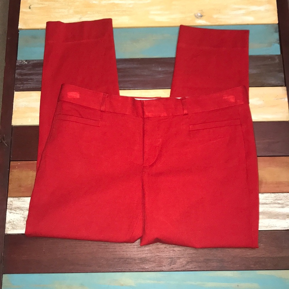 Banana Republic Red Crop Pants